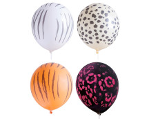 Ballonnen met dierenprint mix (nr12/8st)