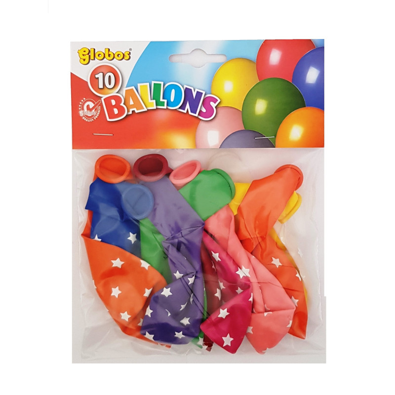 Ballonnen met witte sterren (nr12/10st)