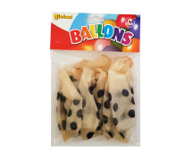 Ballonnen transparant/stip zwart (nr16/6st.)