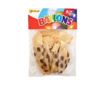 Ballonnen transparant/stip goud (nr16/6st.)