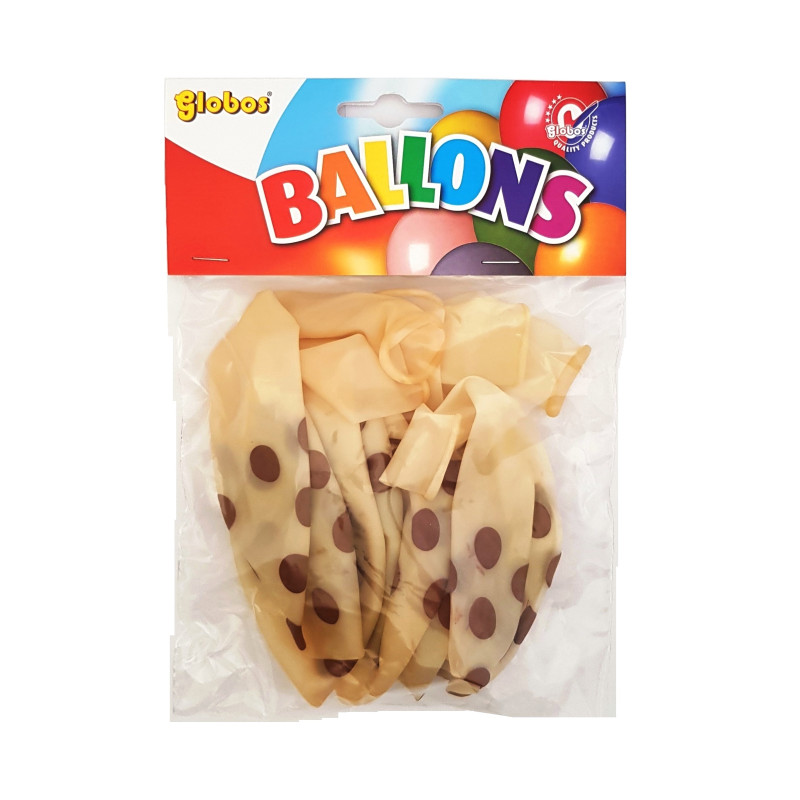 Ballonnen transparant/stip goud (nr16/6st.) Ballonnen transparant/stip goud (nr16/6st.)