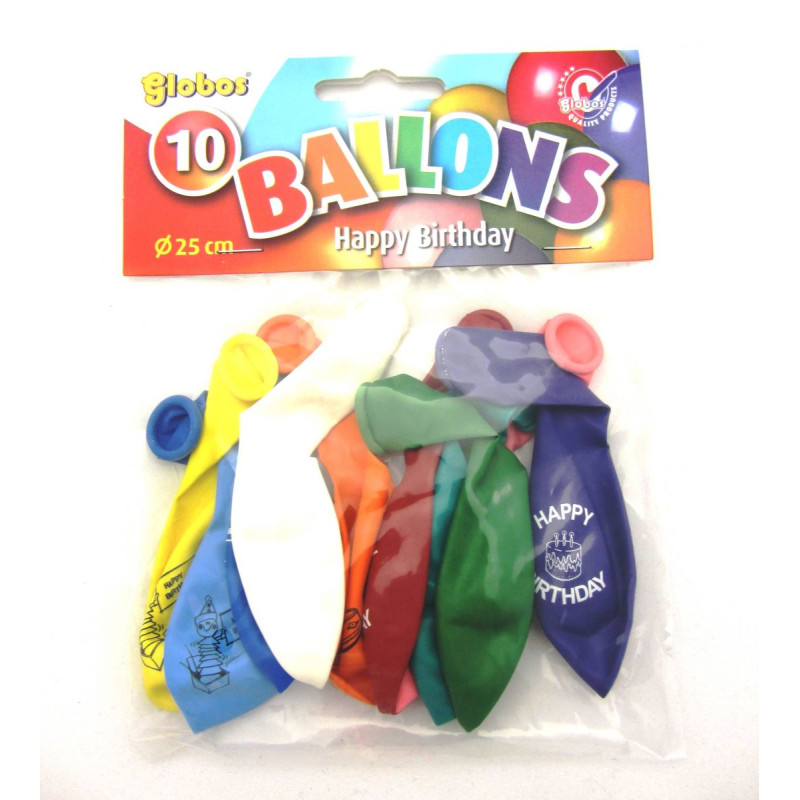 Ballonnen verjaardag (nr.10/10st in zak) Ballonnen verjaardag (nr.10/10st in zak)