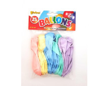 Ballonnen lichtpastel/macaron (nr12/25st.)