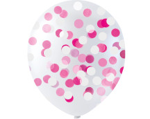 Confettiballonnen (6 stuks/roze)