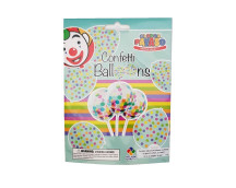 Confettiballonnen goud/zilver/zwart