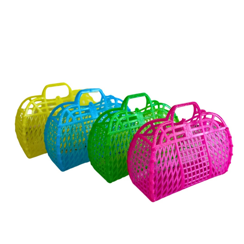 Retro tas met glitters (4 assorti) Retro tas met glitters (4 assorti)