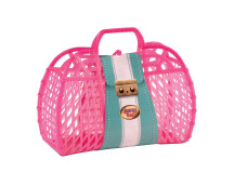 Retro tas met glitters (4 assorti) Retro tas met glitters (4 assorti)