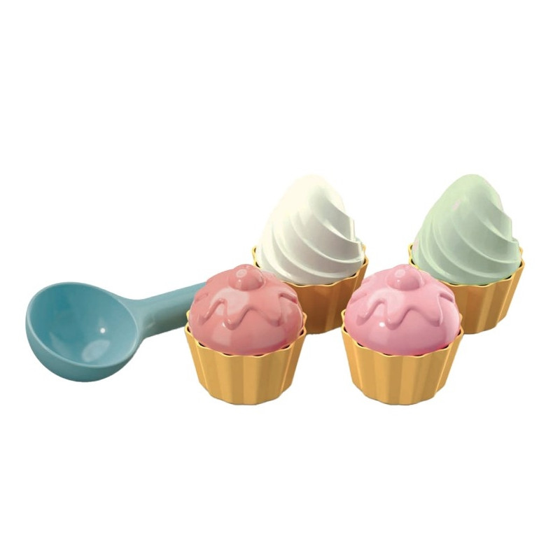 Zandset cupcake (9-delig) pastel Zandset cupcake (9-delig) pastel