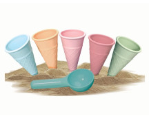 Zandset ijs (6-delig) pastel