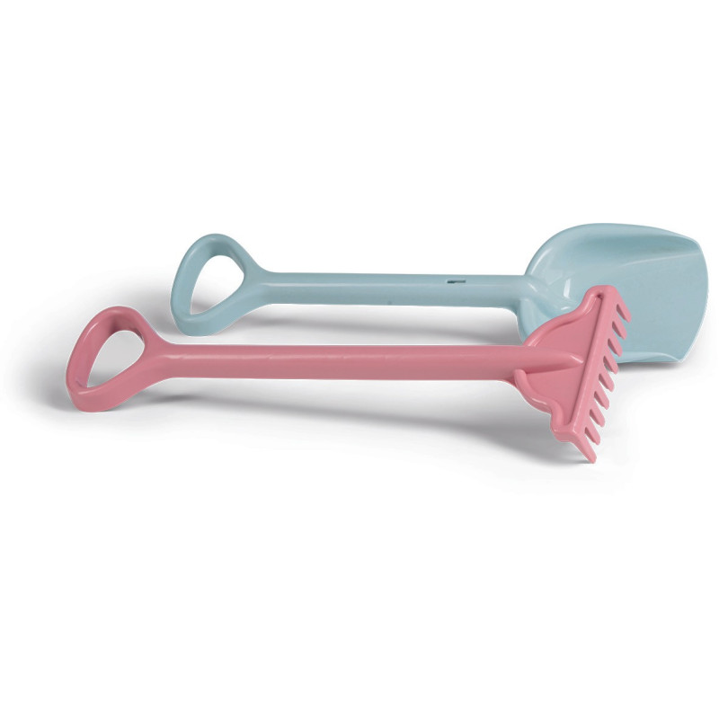Schep en hark recycled pastel (set)
