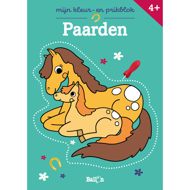 Mijn kleur- en prikblok: Paarden Mijn kleur- en prikblok: Paarden
