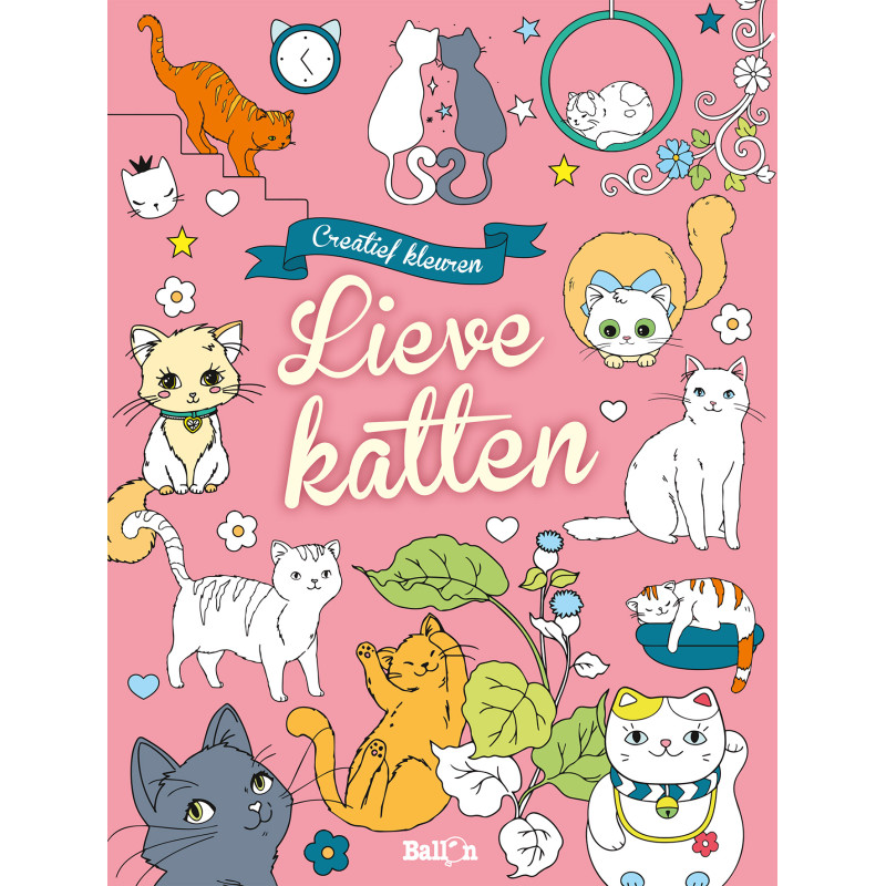Creatief kleuren - Lieve katten