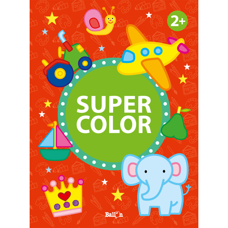 Mega kleurboeken - Super color 2+ (rood) Mega kleurboeken - Super color 2+ (rood)
