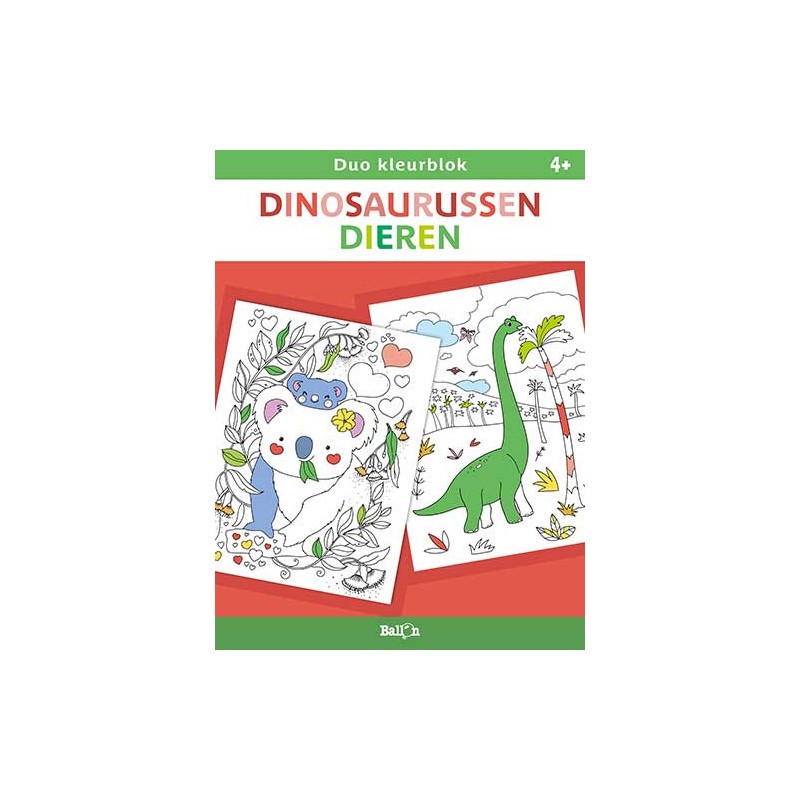 Duo kleurblokken - Dinosaurussen en dieren Duo kleurblokken - Dinosaurussen en dieren