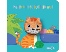 Kartonboek met vingerpopje: Katje en het bolletje wol