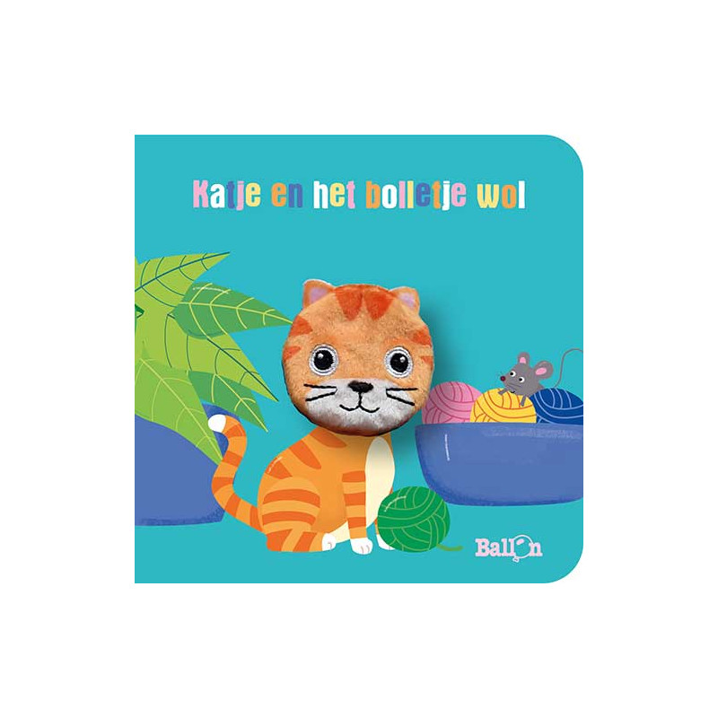 Kartonboek met vingerpopje: Katje en het bolletje wol Kartonboek met vingerpopje: Katje en het bolletje wol