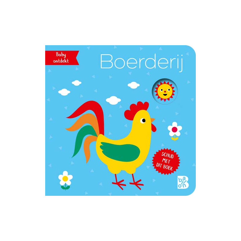 Baby ontdekt: Mini schudboekje met rammelaar: Boerderij Baby ontdekt: Mini schudboekje met rammelaar: Boerderij