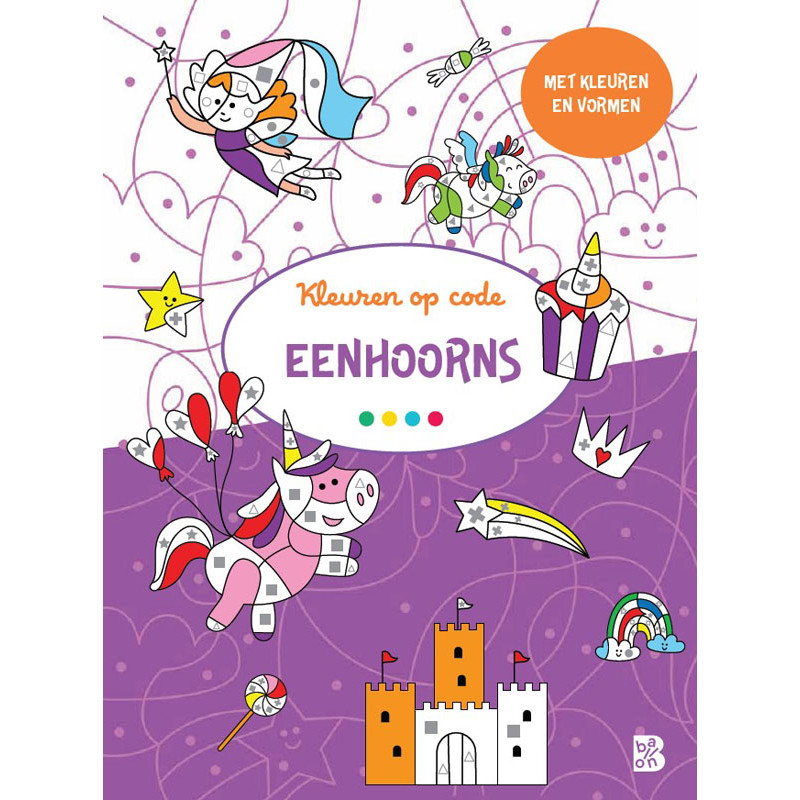 Kleuren op code: Eenhoorns 3+