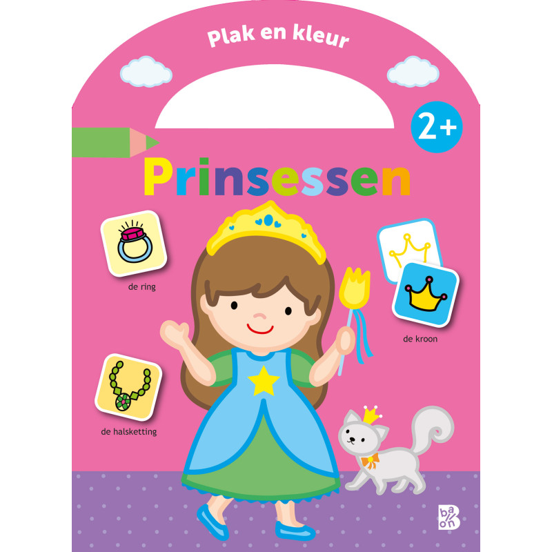 Plak en kleur - Prinsessen 2+ Plak en kleur - Prinsessen 2+
