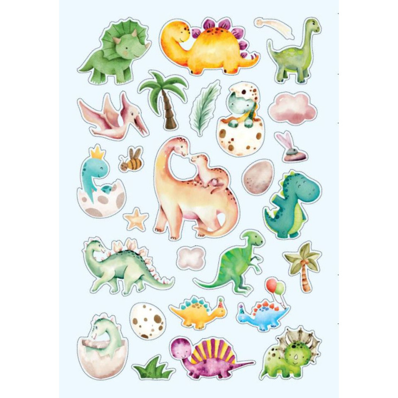 Mijn aquarelstickers dinosauriërs Mijn aquarelstickers dinosauriërs