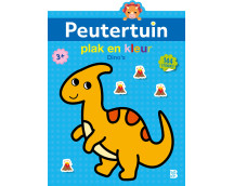 Peutertuin plak en kleur - Dino's (3+)