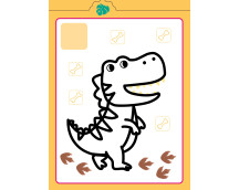 Peutertuin plak en kleur - Dino's (3+)



