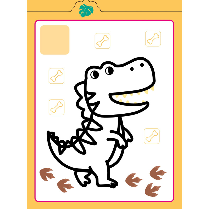 Peutertuin plak en kleur - Dino's (3+)



