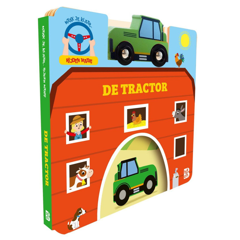 Maak je klaar, rijden maar: De tractor (kartonboek met houten tractor) Maak je klaar, rijden maar: De tractor (kartonboek met houten tractor)