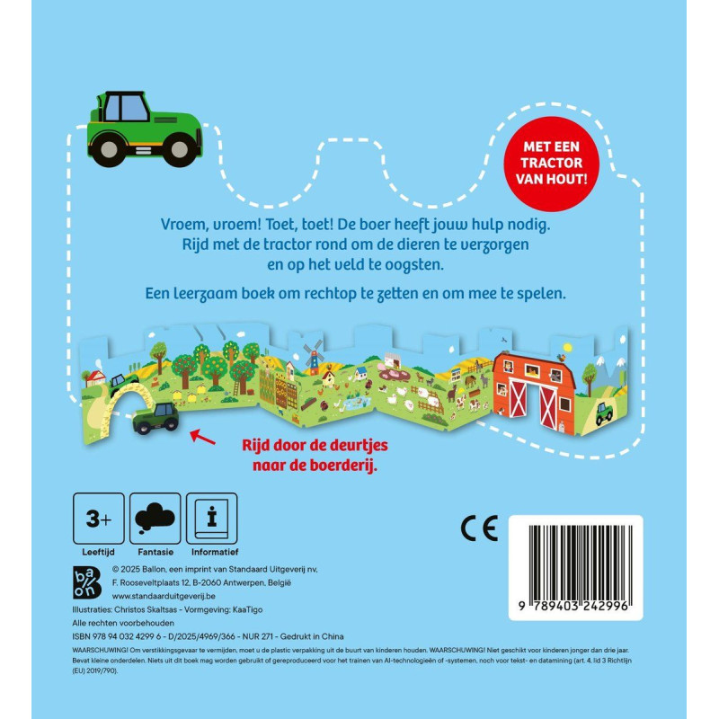 Maak je klaar, rijden maar: De tractor (kartonboek met houten tractor) Maak je klaar, rijden maar: De tractor (kartonboek met houten tractor)