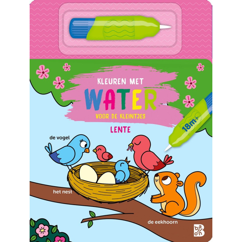 Kleuren met water voor de kleintjes: Lente Kleuren met water voor de kleintjes: Lente