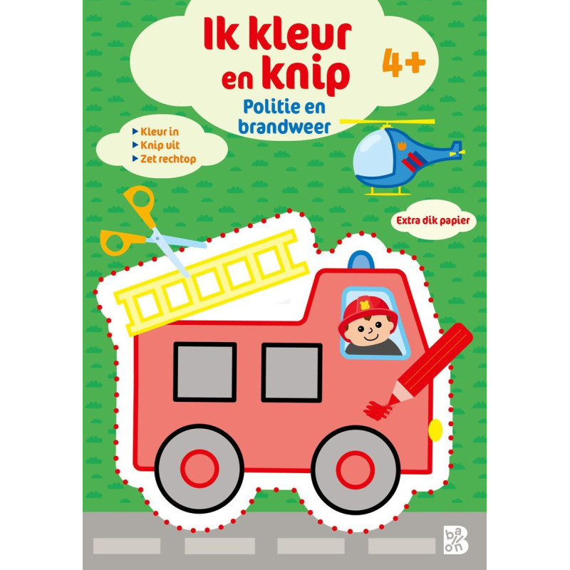 Ik kleur en knip: Politie en brandweer Ik kleur en knip: Politie en brandweer