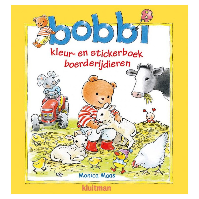 Bobbi kleur- en stickerboek boerderijdieren