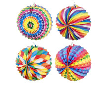 Papieren ballonlampion Fantasie 4 designs (22 cm)