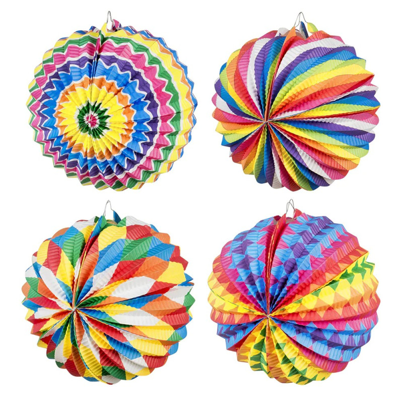 Papieren ballonlampion Fantasie 4 designs (22 cm) Papieren ballonlampion Fantasie 4 designs (22 cm)