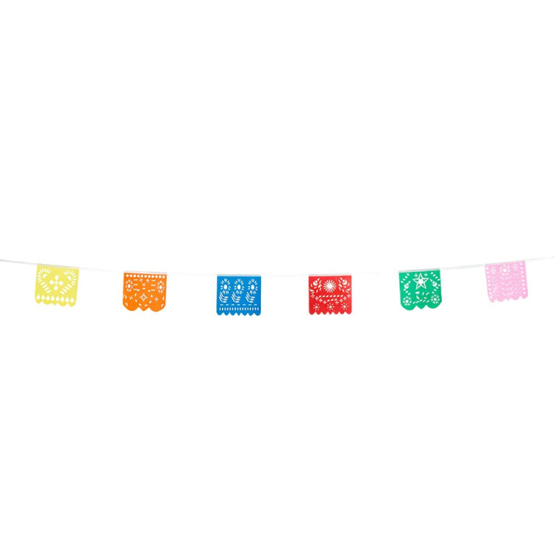 PE vlaggenlijn Mexico picado (16 x 15 cm)(6 m) PE vlaggenlijn Mexico picado (16 x 15 cm)(6 m)