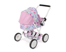 Poppenwagen Smarty (bloemen wit/roze) Poppenwagen Smarty (bloemen wit/roze)