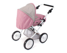 Poppenwagen Leni combi (roze/taupe/beer) Poppenwagen Leni combi (roze/taupe/beer)
