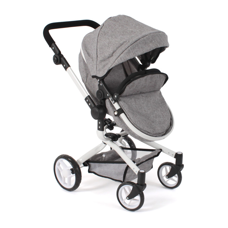 Poppenwagen Yolo combi (jeans grijs) Poppenwagen Yolo combi (jeans grijs)