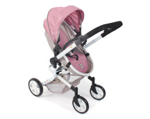 Poppenwagen Mika combi (roze/taupe/beer) Poppenwagen Mika combi (roze/taupe/beer)