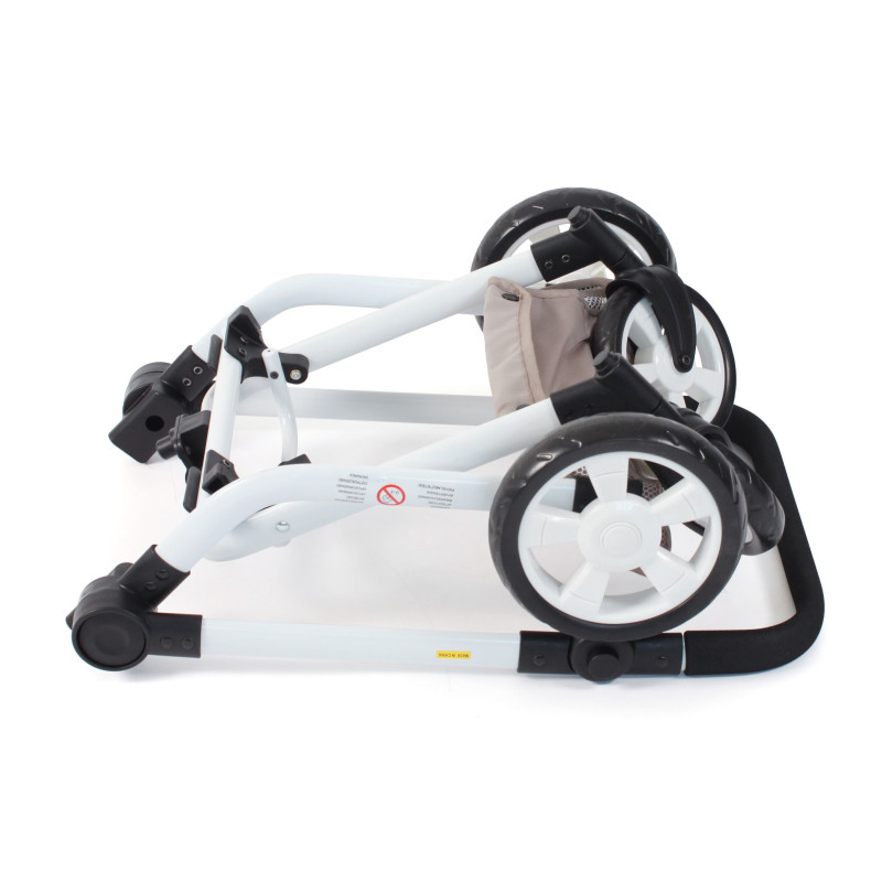 Poppenwagen Mika combi (roze/taupe/beer) Poppenwagen Mika combi (roze/taupe/beer)