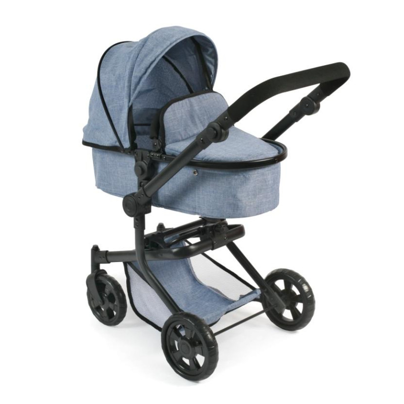 Poppenwagen Mika combi (jeans blauw) Poppenwagen Mika combi (jeans blauw)