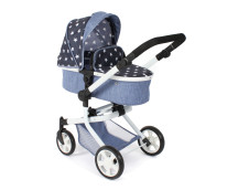 Poppenwagen Mika combi (navy sterren)
