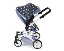 Poppenwagen Mika combi (navy sterren) Poppenwagen Mika combi (navy sterren)