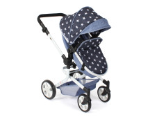 Poppenwagen Mika combi (navy sterren) Poppenwagen Mika combi (navy sterren)