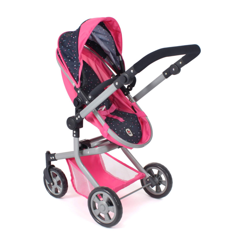Poppenwagen Mika combi (confetti pink) Poppenwagen Mika combi (confetti pink)
