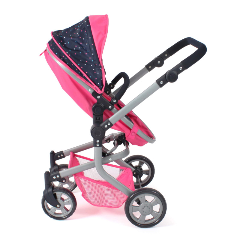 Poppenwagen Mika combi (confetti pink) Poppenwagen Mika combi (confetti pink)
