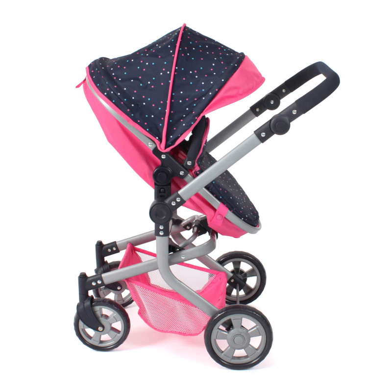 Poppenwagen Mika combi (confetti pink) Poppenwagen Mika combi (confetti pink)