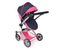 Poppenwagen Mika combi (confetti pink) Poppenwagen Mika combi (confetti pink)