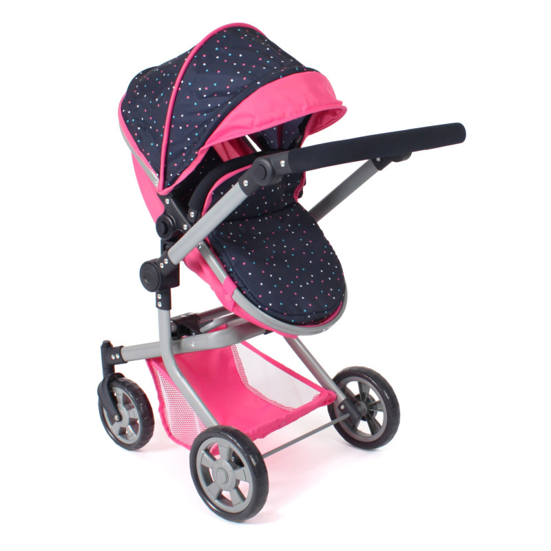 Poppenwagen Mika combi (confetti pink) Poppenwagen Mika combi (confetti pink)