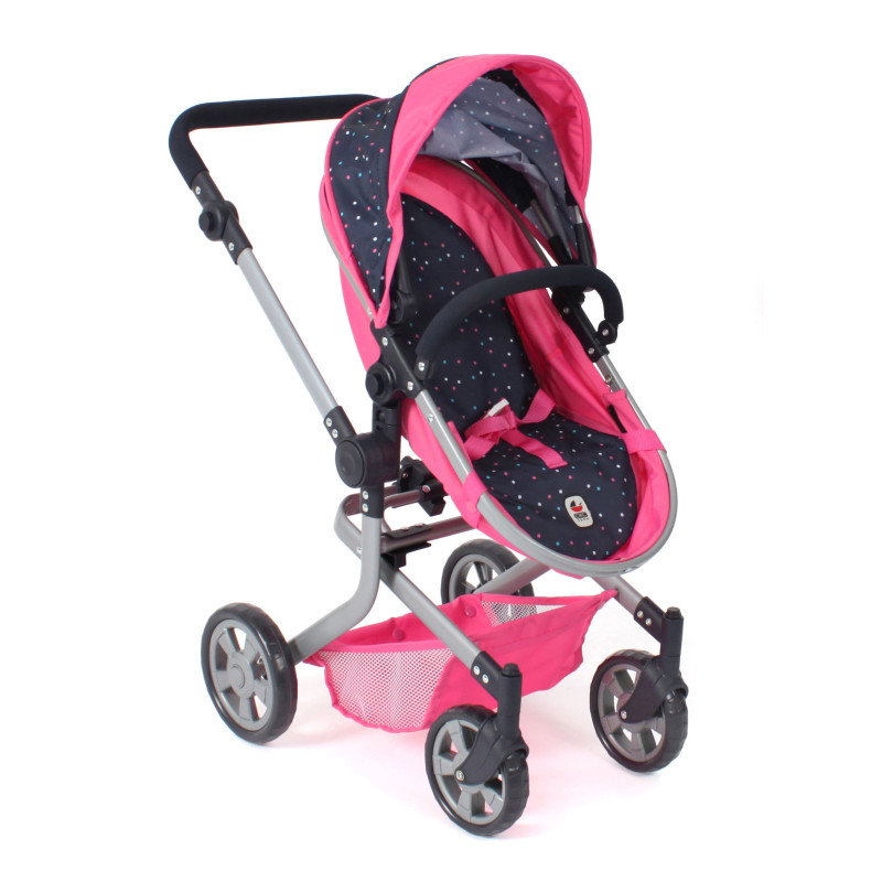 Poppenwagen Mika combi (confetti pink) Poppenwagen Mika combi (confetti pink)